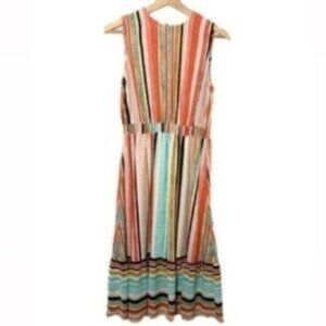 Stripped Slip on Dress with elastic waist